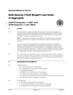 AASHTO T 19M/T 19-09 AASHTO T 19M/T 19-09