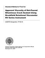 AASHTO TP 85-10 (2016) AASHTO TP 85-10 (2016)