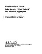 AASHTO T 19M/T 19 AASHTO T 19M/T 19