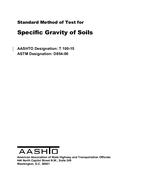 AASHTO T 100 AASHTO T 100