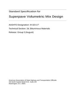 AASHTO M 323 AASHTO M 323