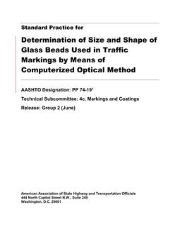 AASHTO PP 74 AASHTO PP 74