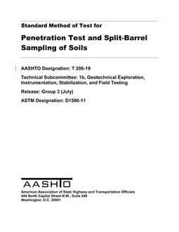 AASHTO T 206 AASHTO T 206