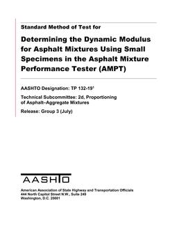 AASHTO TP 132 AASHTO TP 132
