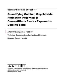 AASHTO T 365 AASHTO T 365