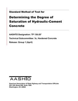 AASHTO TP 136 AASHTO TP 136