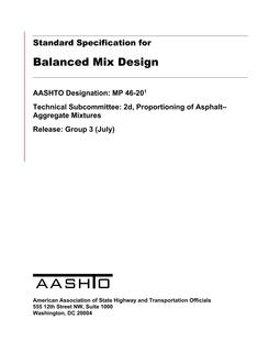 AASHTO MP 46 AASHTO MP 46