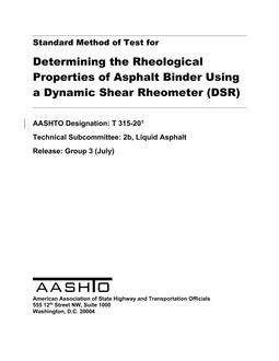 AASHTO T 315 AASHTO T 315