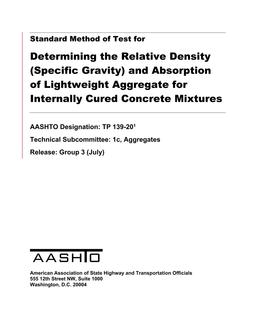 AASHTO TP 139 AASHTO TP 139