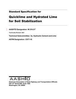 AASHTO M 216 AASHTO M 216