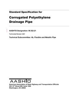 AASHTO M 252 AASHTO M 252