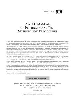 AATCC Technical Manual 