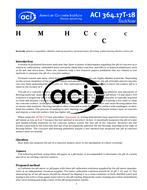 ACI 364.17T ACI 364.17T
