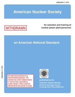 ANS 3.1-1978 ANS 3.1-1978