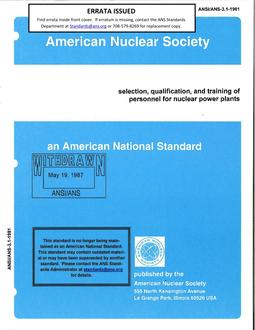 ANS 3.1-1981 ANS 3.1-1981