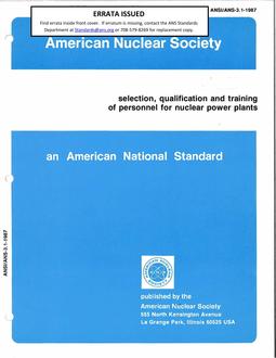 ANS 3.1-1987 ANS 3.1-1987