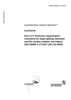 AS/NZS 60598.2.17 AS/NZS 60598.2.17