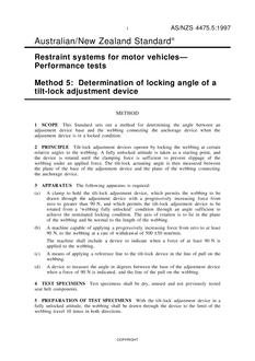 AS/NZS 4475.5 AS/NZS 4475.5