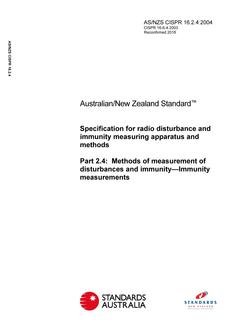 AS/NZS CISPR 16.2.4 AS/NZS CISPR 16.2.4