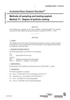 AS/NZS 2891.11 AS/NZS 2891.11