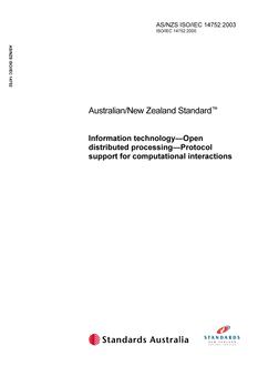 AS/NZS ISO/IEC 14752 AS/NZS ISO/IEC 14752