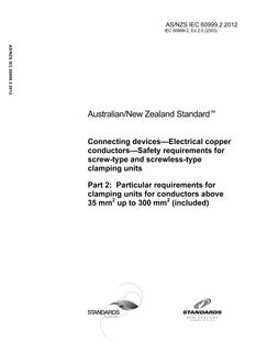 AS/NZS IEC 60999.2 AS/NZS IEC 60999.2