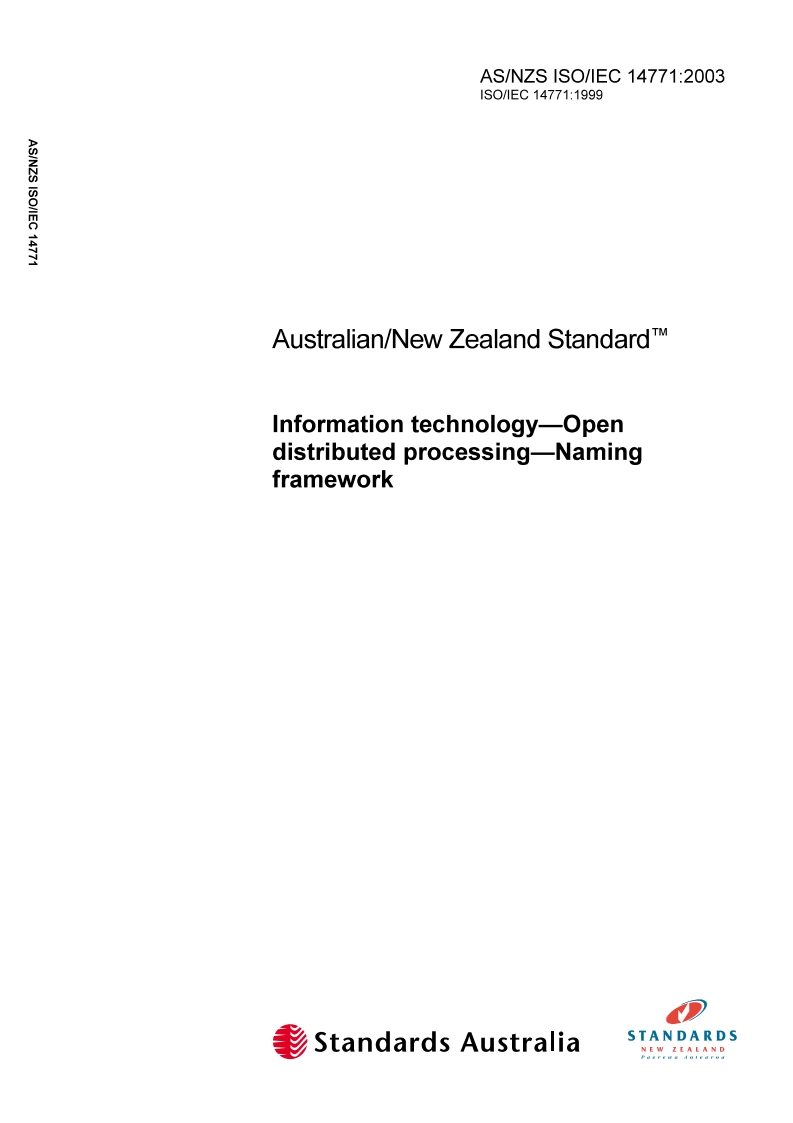 AS/NZS ISO/IEC 14771 AS/NZS ISO/IEC 14771