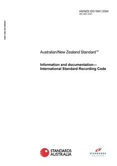 AS/NZS ISO 5901:2004 AS/NZS ISO 5901:2004