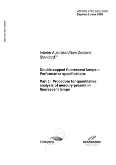 AS/NZS 4782.3(INT):2006 AS/NZS 4782.3(INT):2006