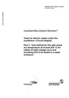 AS/NZS IEC 60331.3:2017 AS/NZS IEC 60331.3:2017