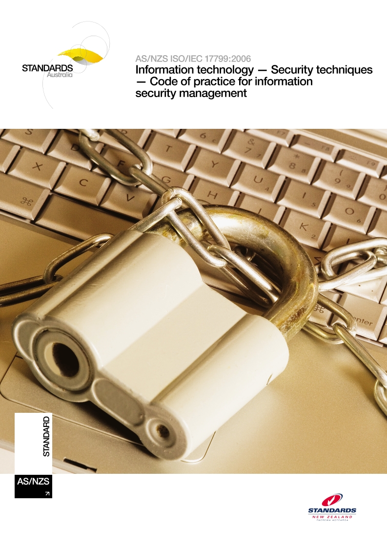 AS/NZS ISO/IEC 17799 AS/NZS ISO/IEC 17799