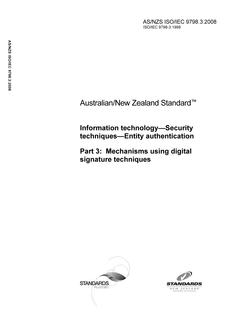 AS/NZS ISO/IEC 9798.3 AS/NZS ISO/IEC 9798.3