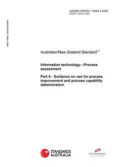 AS/NZS ISO/IEC 15504.4 AS/NZS ISO/IEC 15504.4