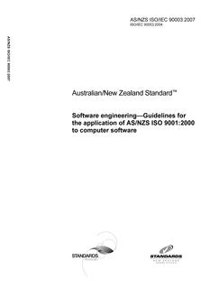 AS/NZS ISO/IEC 90003 AS/NZS ISO/IEC 90003