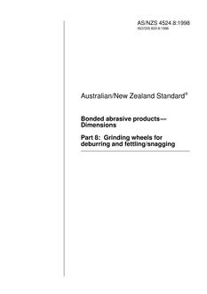 AS/NZS 4524.8:1998 AS/NZS 4524.8:1998