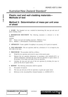 AS/NZS 4257.3 AS/NZS 4257.3