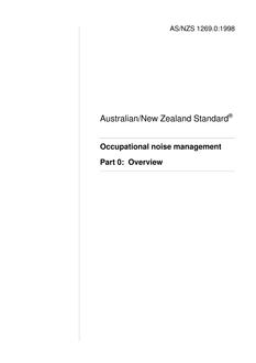 AS/NZS 1269.0:1998 AS/NZS 1269.0:1998