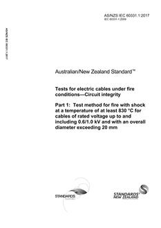 AS/NZS IEC 60331.1:2017 AS/NZS IEC 60331.1:2017