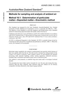 AS/NZS 3580.10.1:2003 AS/NZS 3580.10.1:2003