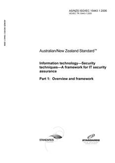 AS/NZS ISO/IEC 15443.1 AS/NZS ISO/IEC 15443.1