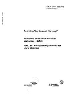 AS/NZS 60335.2.85 AS/NZS 60335.2.85