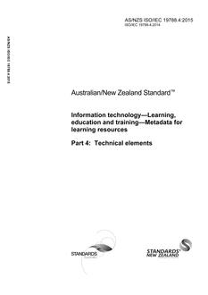 AS/NZS ISO/IEC 19788.4 AS/NZS ISO/IEC 19788.4
