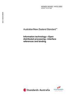 AS/NZS ISO/IEC 14753 AS/NZS ISO/IEC 14753