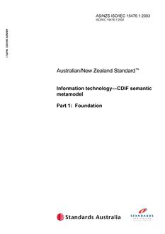 AS/NZS ISO/IEC 15476.1 AS/NZS ISO/IEC 15476.1