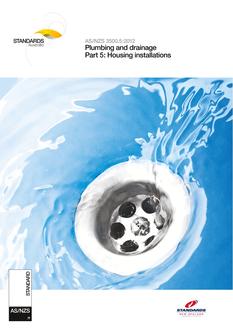 AS/NZS 3500.5 AS/NZS 3500.5