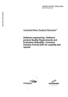 AS/NZS ISO/IEC 25062 AS/NZS ISO/IEC 25062