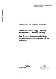 AS/NZS ISO/IEC 18028.5 AS/NZS ISO/IEC 18028.5