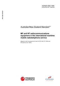 AS/NZS 4582:1999 AS/NZS 4582:1999