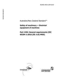 AS/NZS 4024.1204 AS/NZS 4024.1204