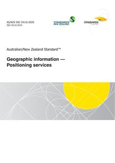 AS/NZS ISO 19116 AS/NZS ISO 19116